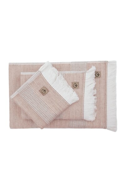 ECOCOTTON - Ecocotton Hasna Organic Cotton Linen 3 Pcs Bath Towel Set (1)