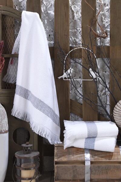 HOBBY - Hobby Crash White Cotton Bath Towel