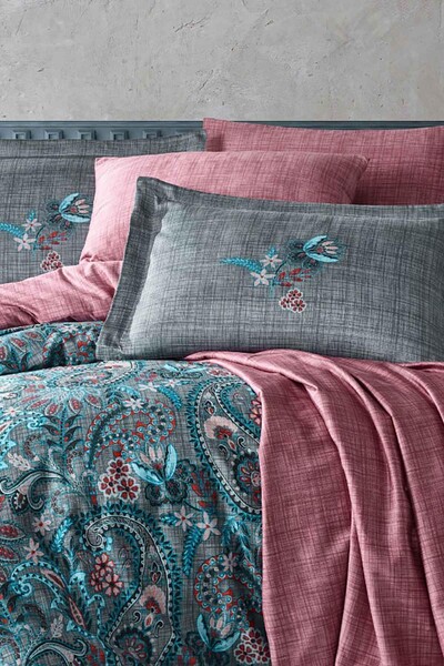 HOBBY - Hobby Estela Satin Double Duvet Cover Set (1)