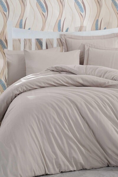 HOBBY - Hobby Stripe Satin Jacquard Double Duvet Cover Set (1)