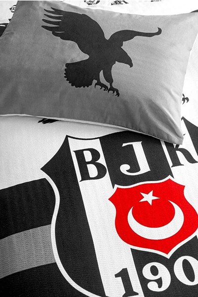 TAÇ - Taç Licenced Beşiktaş Siyah Kartal Cotton Single Bed Cover Set (1)