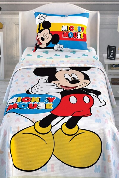 TAÇ - Taç Licenced Disney Mickey Call Me Cotton Single Bed Cover Set
