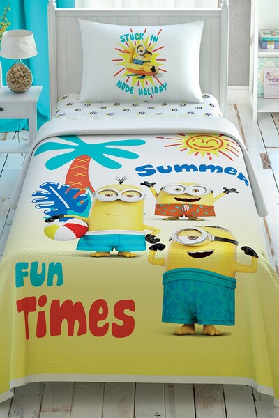 TAÇ - Taç Licenced Minions Summer Cotton Single Bed Cover Set